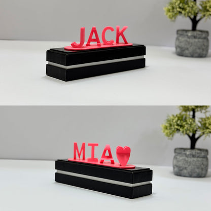 Personalisierte 3D-Illusionsfigur mit zwei Namen